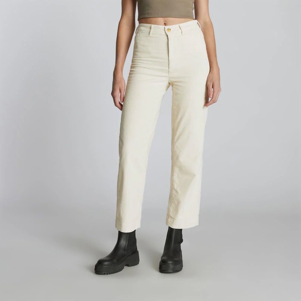 Everlane The Corduroy Wide Leg Pant in Cream | 10